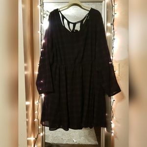 5X TORRID PURPLE AND BLACK SKATER DRESS NWOT